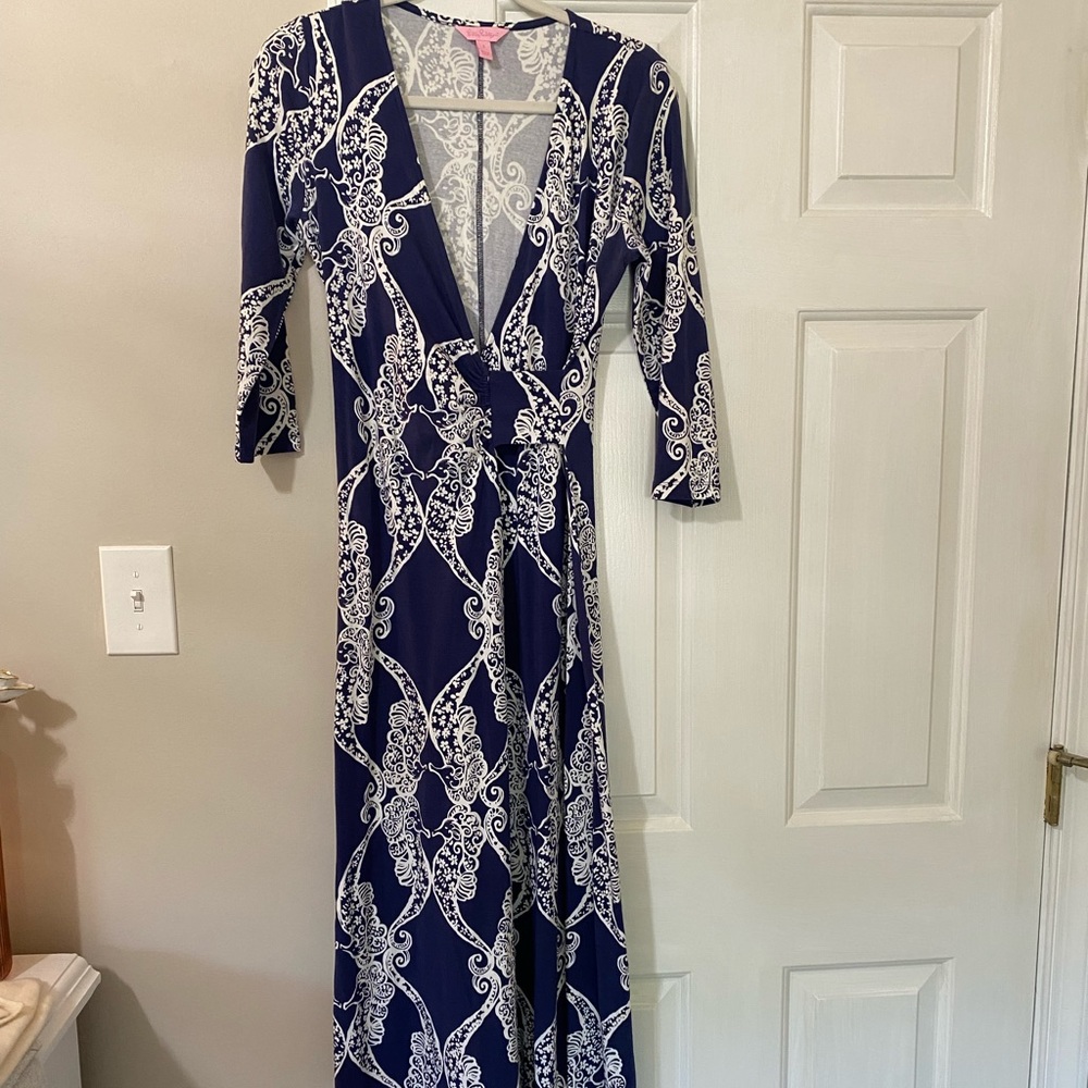 Lilly Pulitzer navy maxi dress